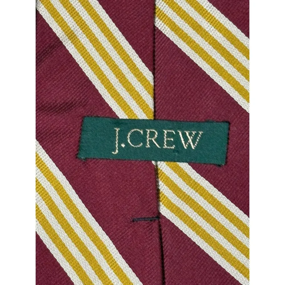 J.Z. Richards Men’s Silk Tie Gray Navy Gold Geometric Handmade USA 58”